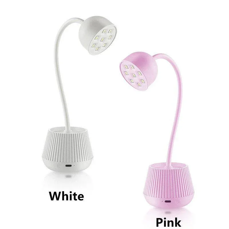 مصباح أظافر LED صغير بالأشعة فوق البنفسجية بقدرة 24 وات قابل للانحناء وسريع الجفاف للعلاج بالضوء لأظافر الجل