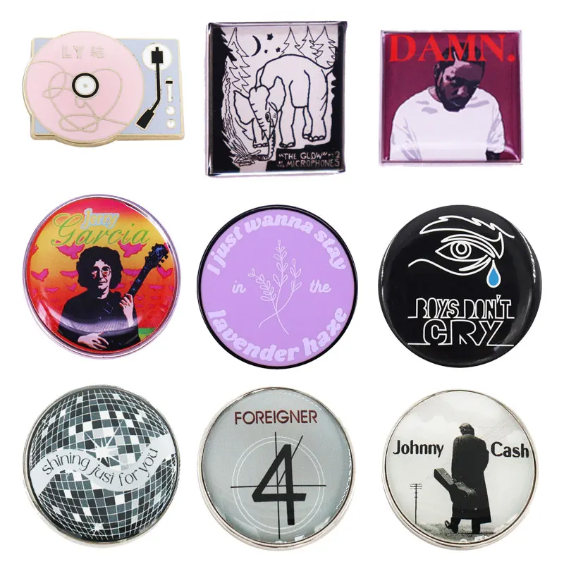 

Music poster Enamel Pins Rock Band Album Cover Inspiration Metal Lapel Badge Given Friends And Fans Brooch Gifts