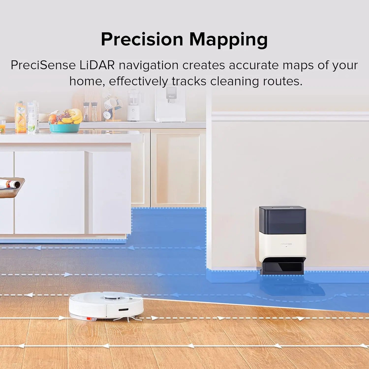 Q7 Max+ Robot Vacuum Cleaner, Hands-Free Cleaning for up to 7 Weeks, Robotic Vacuum with APP-Controlled Mopping, 4200Pa