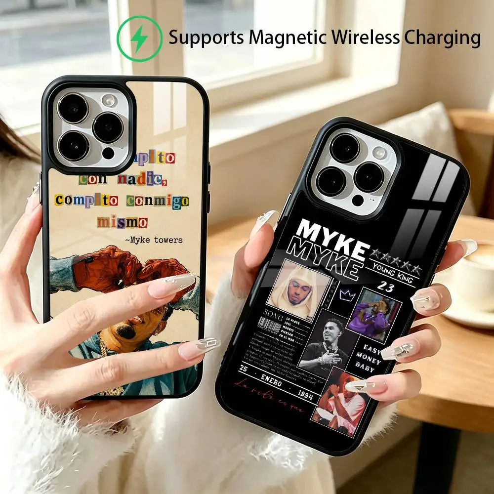 M-Myke T-TowerS Singer Phone Case For iPhone17,16,15,14,13,12,11 Plus,Pro Allows magnetic wireless charging
