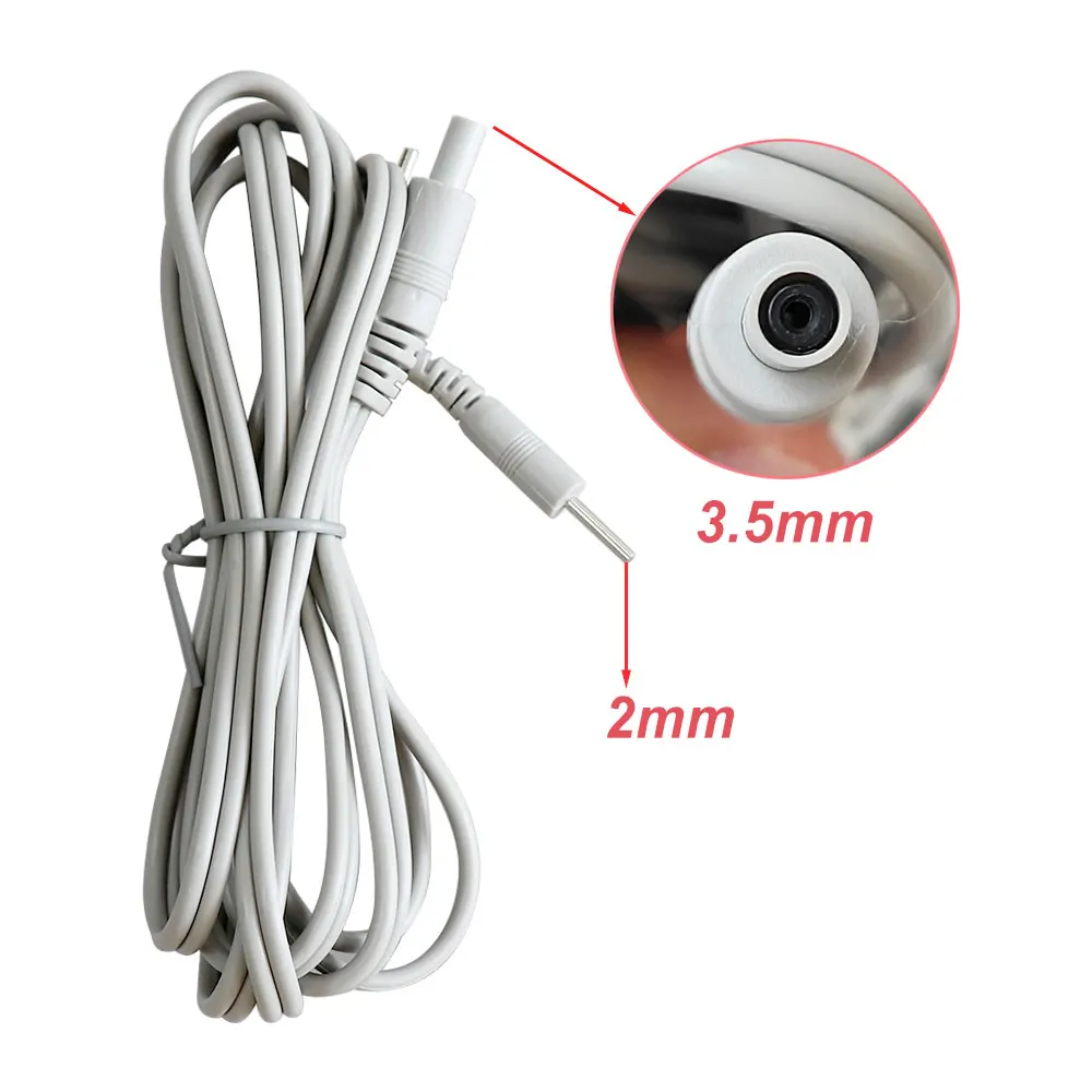 2-Way TENS Massager Electrode Cable Connecting Electrode Pad Electrode Wires for Electric EMS Muscle Stimulation 2mm Plug