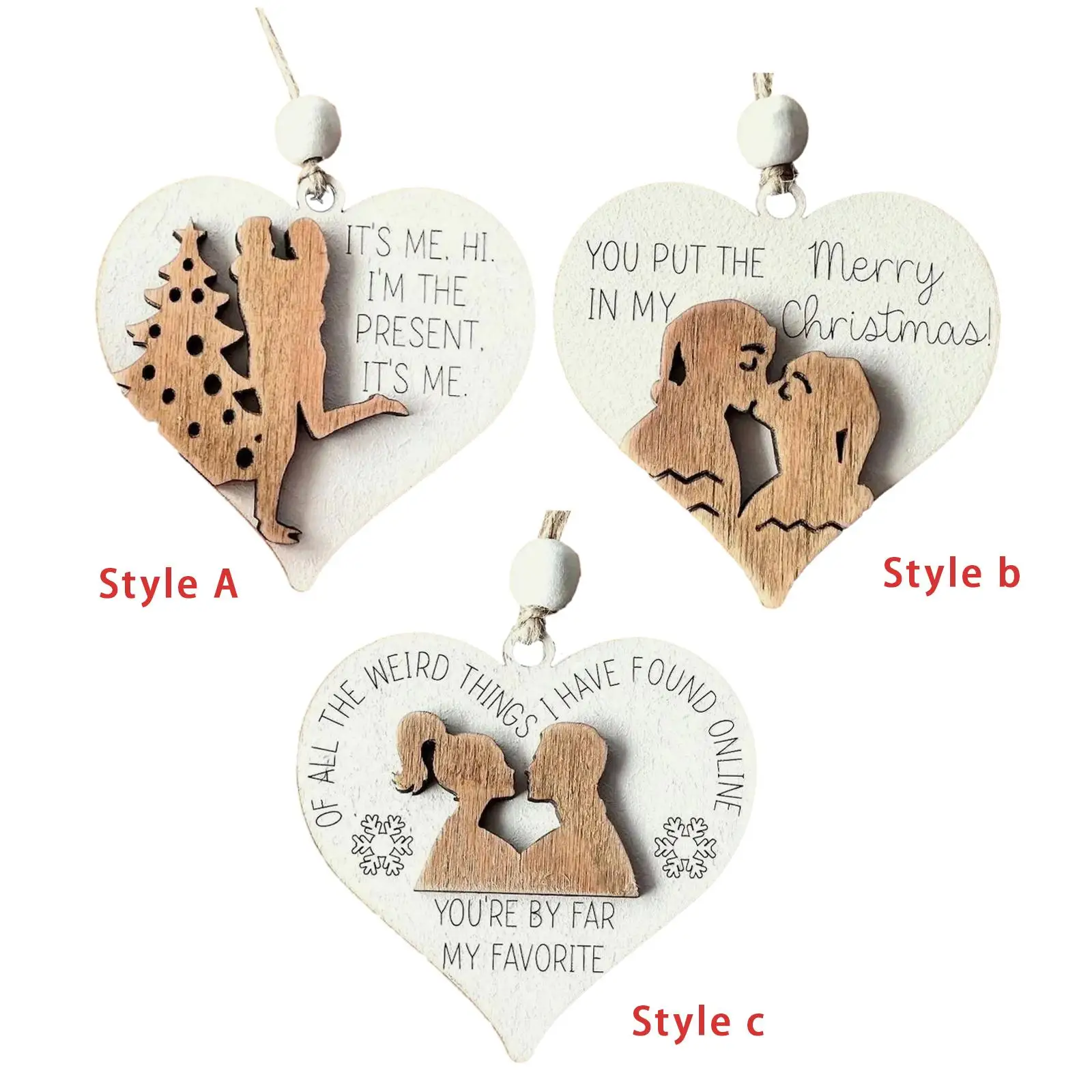 Heart Shaped Wooden Decorative Sign, Couples Ornament, Keepsake Ornament, Rustic Wood Love Sign for Boyfriend, Girlfriend, Wife
