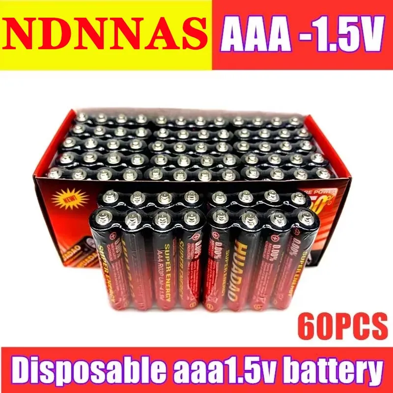 1.5V AAA Carbon Zinc Disposable Batteries UM4 Safe Explosion-Proof Mercury-Free for Remote Toys Flashlight
