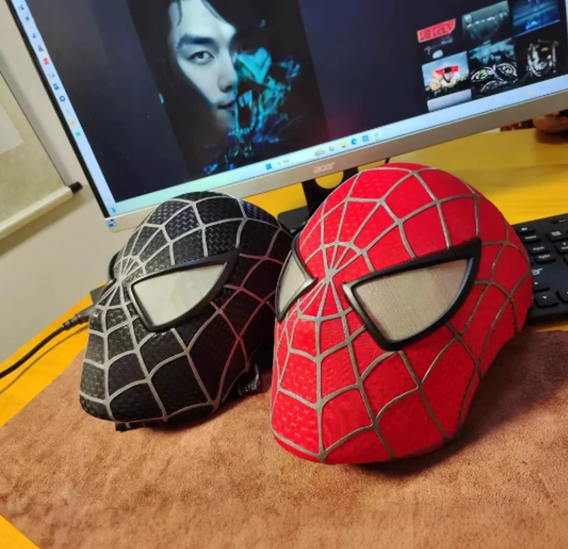 

Handmade 1/1 Restoration Marvel Avengers Spider Man Tobey Maguire Version Mask Secure Wire Strip Perfect Surprise Gifts For Fans