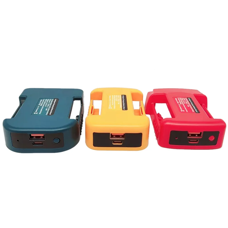 A96I-急速充電器ラック 18V バッテリー用ポータブルバッテリーホルダーアダプター USB および Type-C 出力急速充電付き