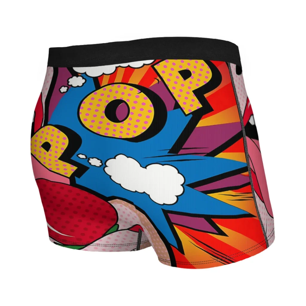 Pop Art  Underpants Breathbale Panties Male Underwear Print Shorts Boxer Briefs