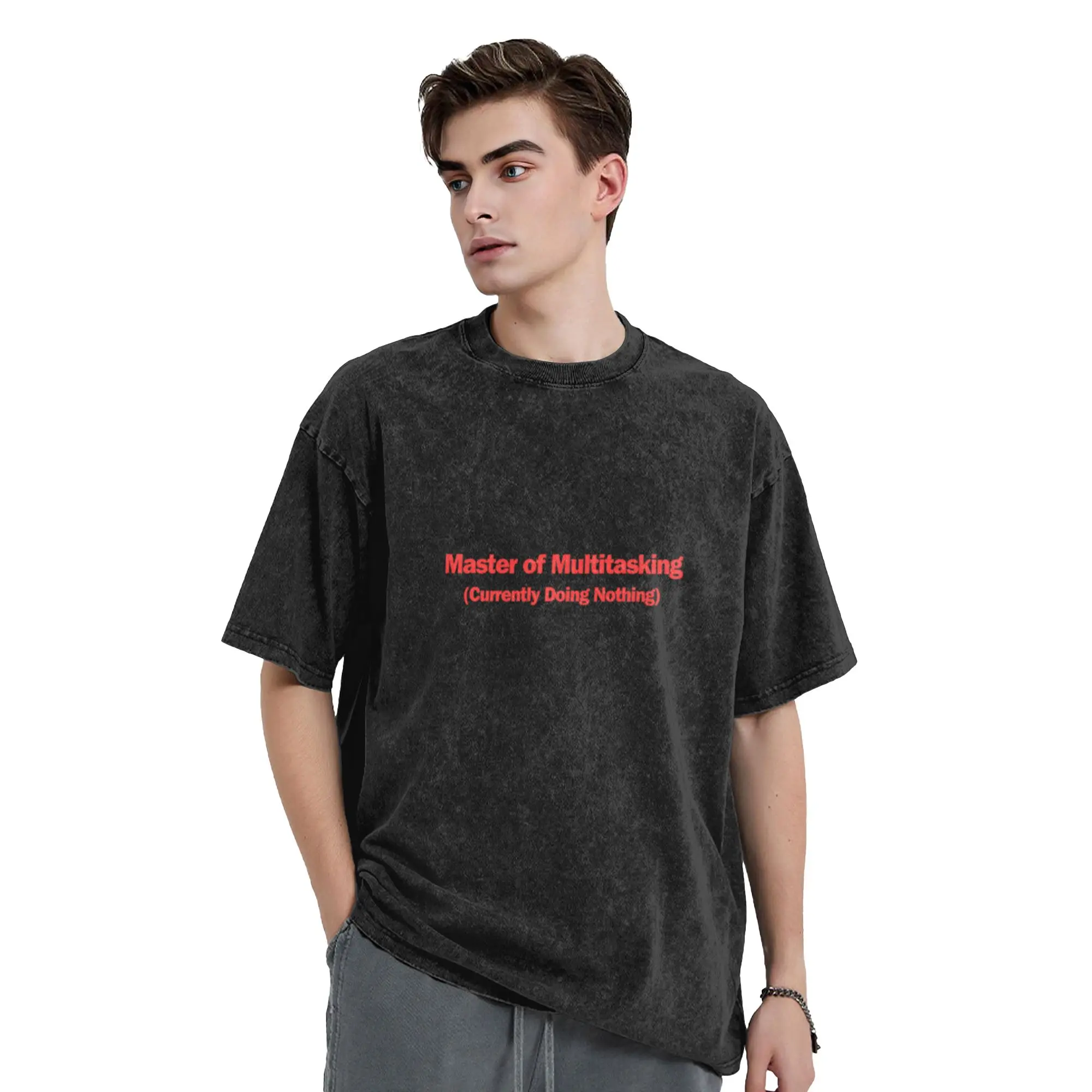 Master of Multitasking (Currently Doing Nothing) Classic Comfort A Vintage Oversized Cotton Unisex T-Shirts