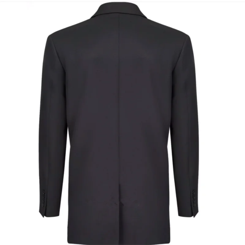 2023 Europe and the United States of the same type of large profile wrap jacket asymmetrically misplaced fold suit jacket