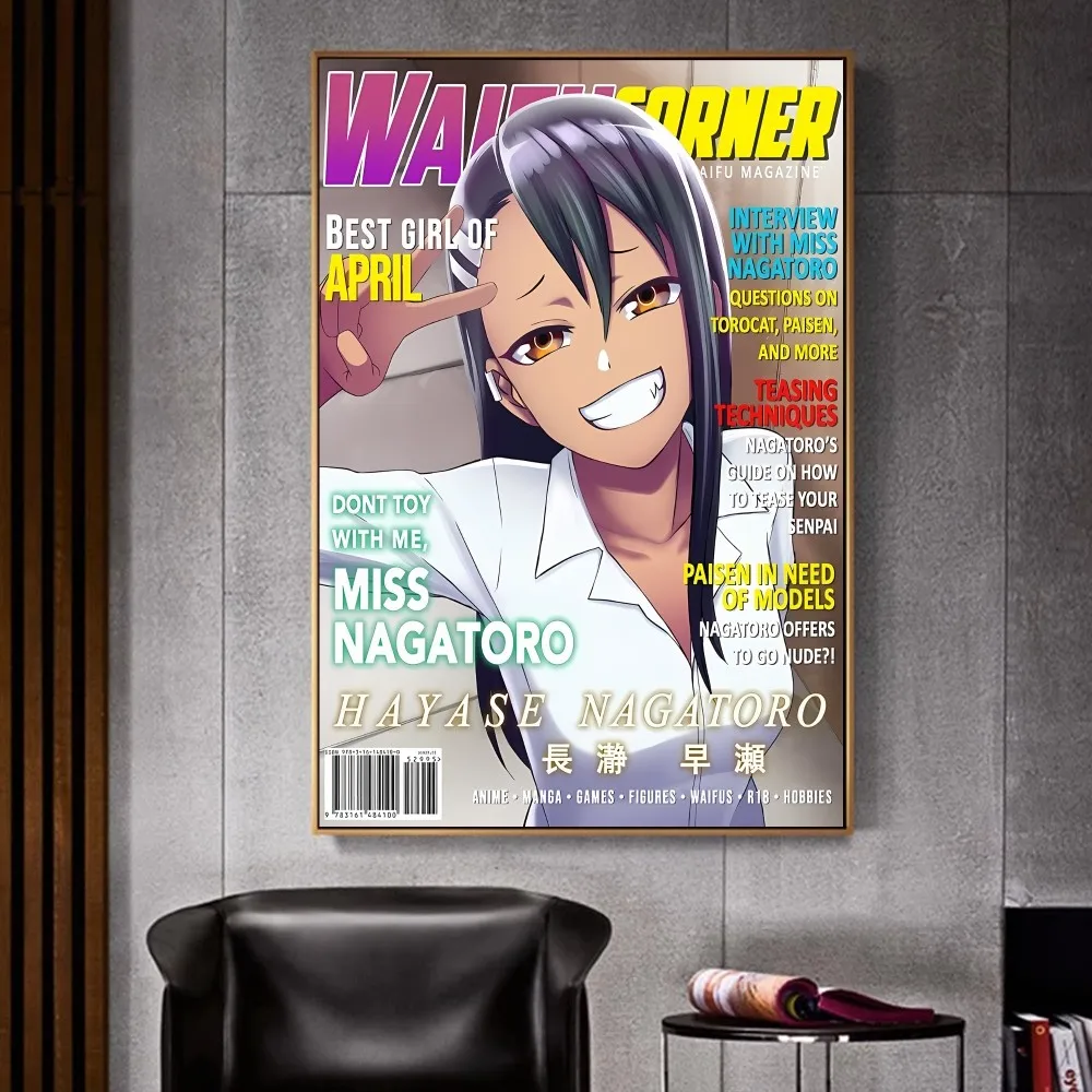 Anime Nagatoro San Classic Vintage Posters Waterproof Paper Sticker Coffee House Bar Home Decor