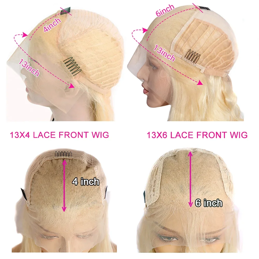 613 HD Lace Frontal Wig 13x6 Human Hair Wigs 200 Density 52 Inch Straight HD Transparent Lace Front Human Hair Wigs For Women