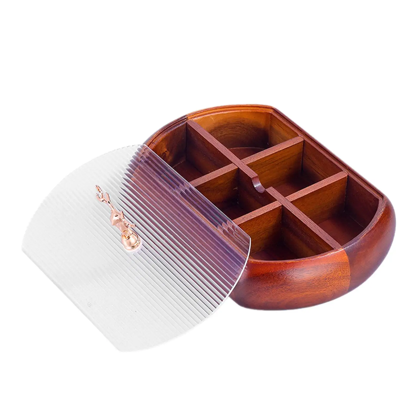 

Wood Divided Serving Tray Versatile Lightweight Decor Decorative with Lid Snack Tray for Home Restaurant Banquet Hotel Household