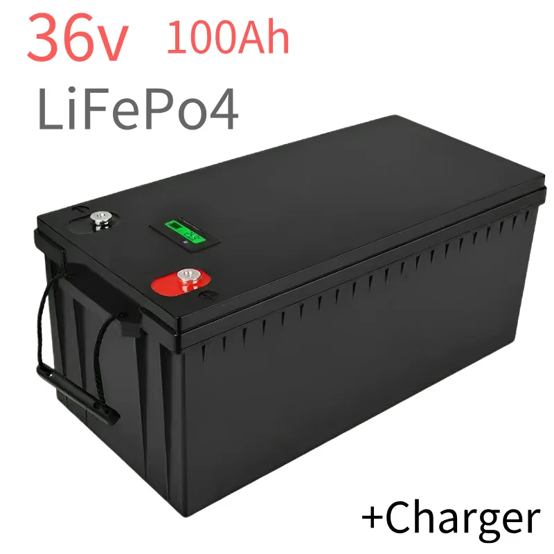 

Lithium 36V 100Ah Lifepo4 Battery With BMS For Solar System Trolling Motor Boat+ 43.8V 10A Charger
