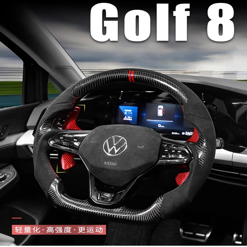 fibre-de-carbone-pour-volkswagen-vw-golf-8-85-gti-rline-voiture-volant-palette-manette-de-vitesse-levier-lame-voiture-accessoires-palette-de-changement-de-vitesse