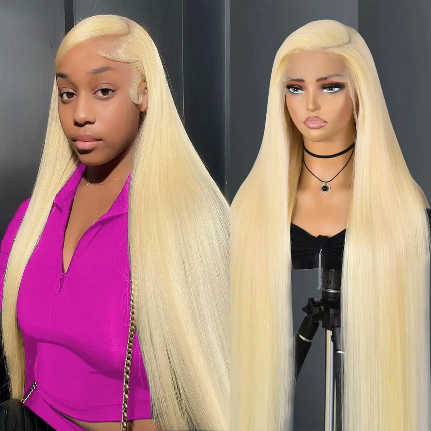 

16-42 INCH 613 Straight Lace Frontal Wig 13x4 13x6 Brazilian Straight Human Hair 180% Transparent Lace Front Wig For Woman