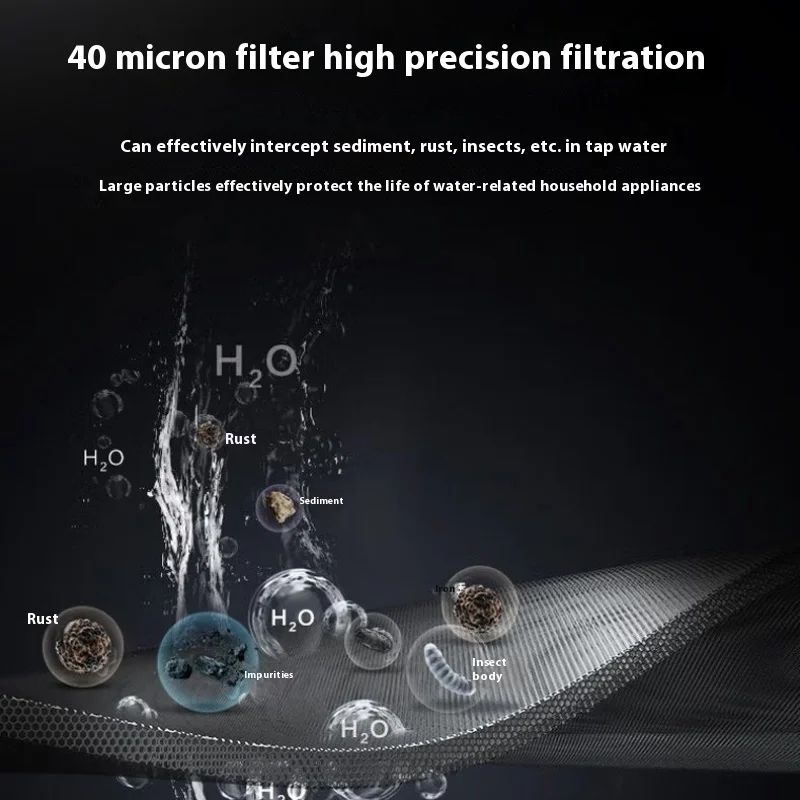 فلتر مسبق لمياه الآبار المنزلية، منقي مياه منزلي للمنزل بأكمله، 304 من الفولاذ المقاوم للصدأ، فلتر مياه للغسيل العكسي عالي التدفق