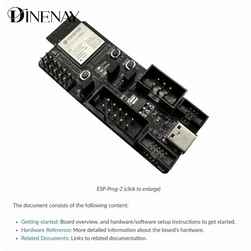 Picture 6: ESP-Prog-2 Program Downloader Espressif ESP-Prog-2 Debugger Serial Communication, JTAG In-Circuit Debugging Downloader
