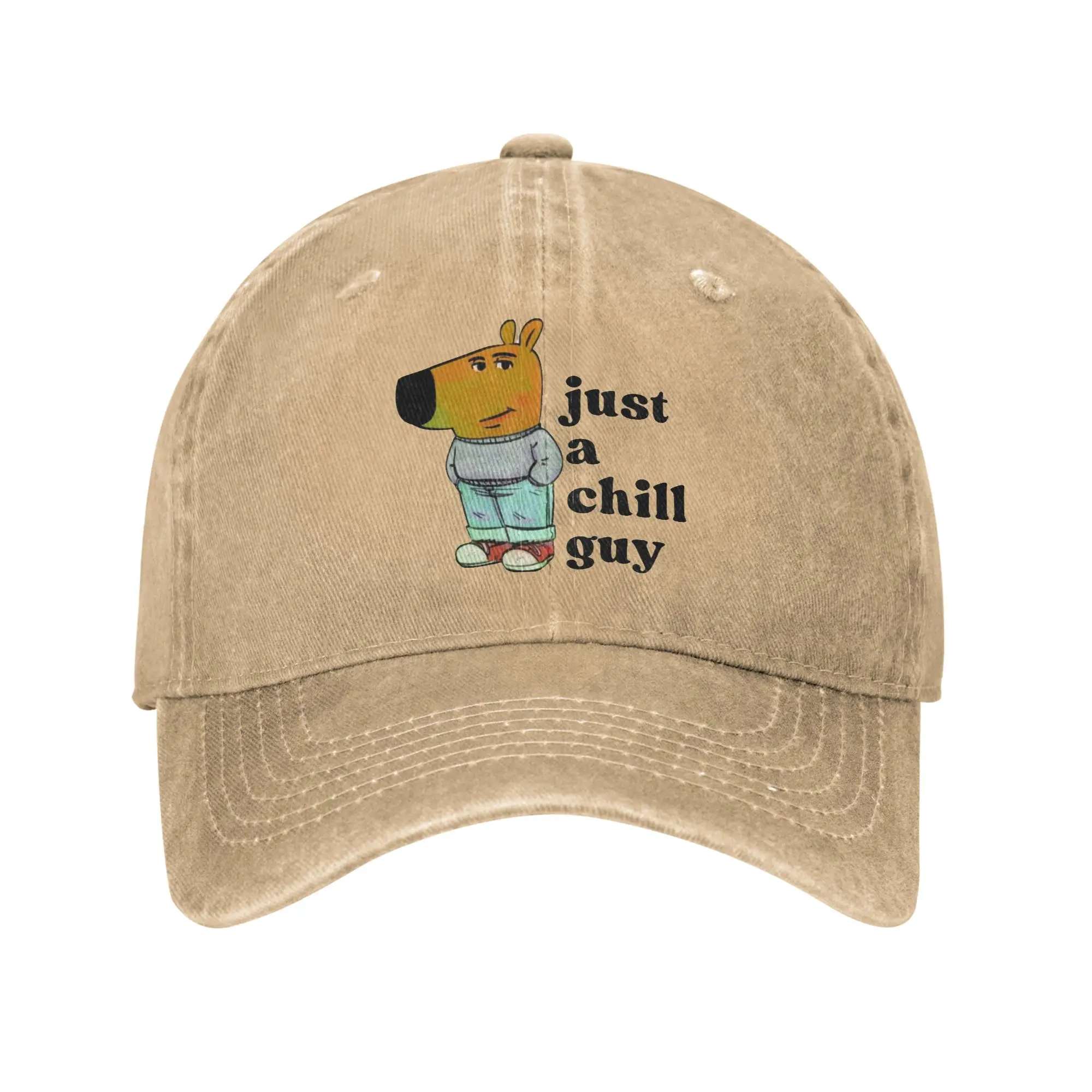 I Am Just A Chill Guy Meme Men Women Baseball Caps Denim Caps Hat Vintage Outdoor Running Golf  Adjustable Fit Snapback Cap