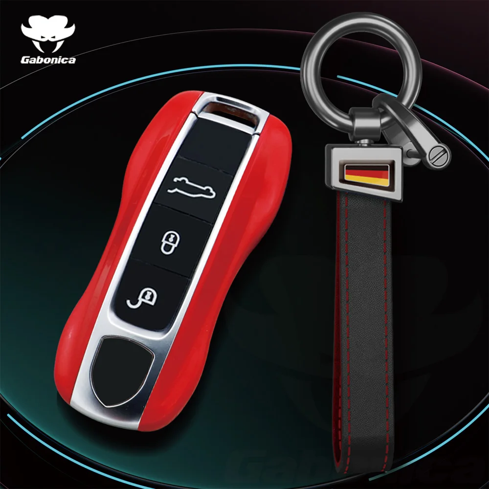 

Car Key Case Covers Smart Remote Protection Shell Holder For Porsche Cayenne 718 MACAN Panamera 911 Boxster Keychain Accessories