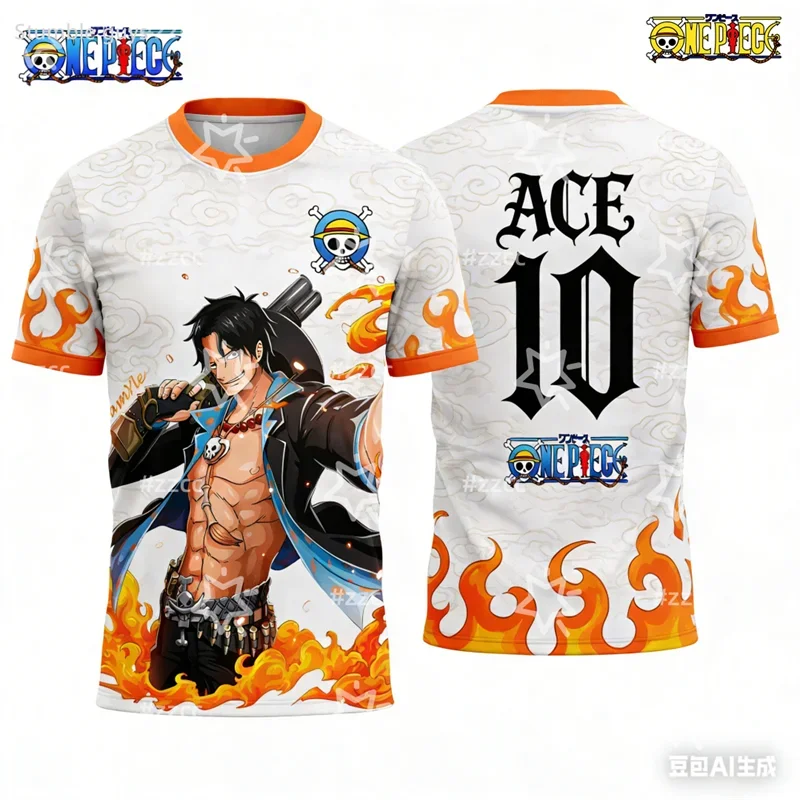 Men One Piece T-Shirt Sanji Black Leg Jersey Summer Men Soft Short Sleeve Casual Boys Clothes Girls Daily Sports Tops