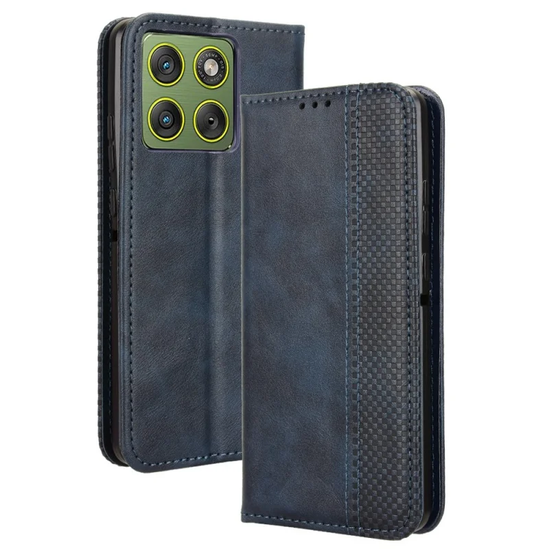 حافظة لهاتف موتورولا موتو إيدج 70 5G محفظة فليب ستايل من جلد البولي يوريثان غطاء حقيبة الهاتف لهاتف موتورولا موتو X70 Air 5G مع إطار صور #3