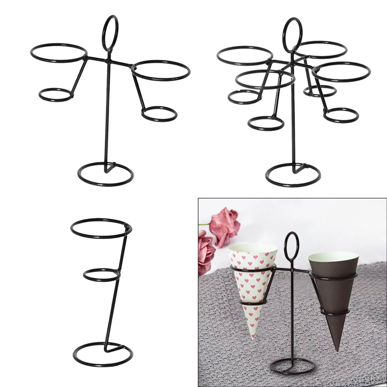 Mini suporte de sorvete suporte de cone suporte de exibição suporte de cone de cupcake para crianças festa de aniversário em casa