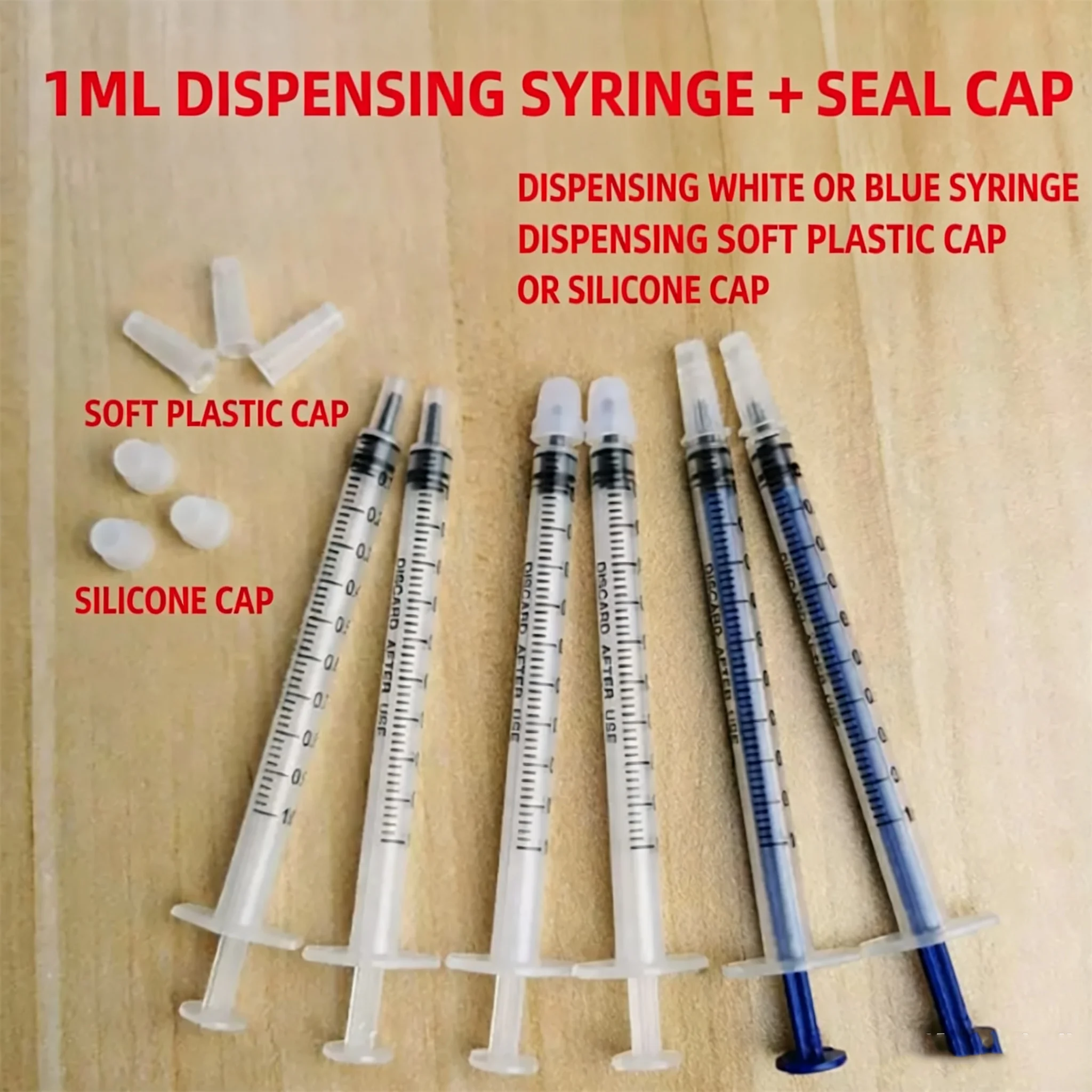 1ML syringe breeding syringe barrel can be equipped with dust cap sealing sleeve and glue syringe