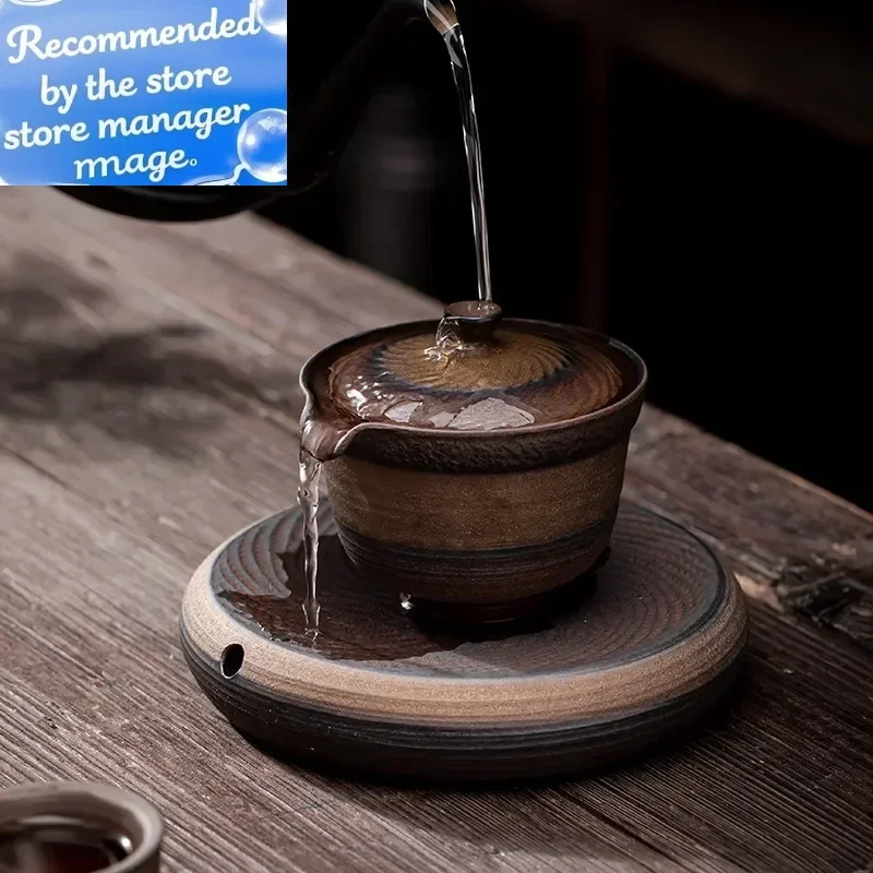 

Японский позолоченный горшок Hanbo, фарфоровый чайный сервиз для кунг-фу, чайник, одинарная подшивка, бытовая ретро керамическая посуда, устройство для приготовления чая, гавань