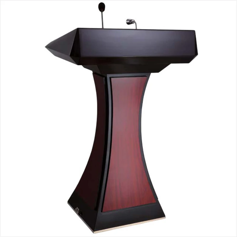 Multi functional podium, conference podium, high-end electric lifting, solid wood, multimedia hosting