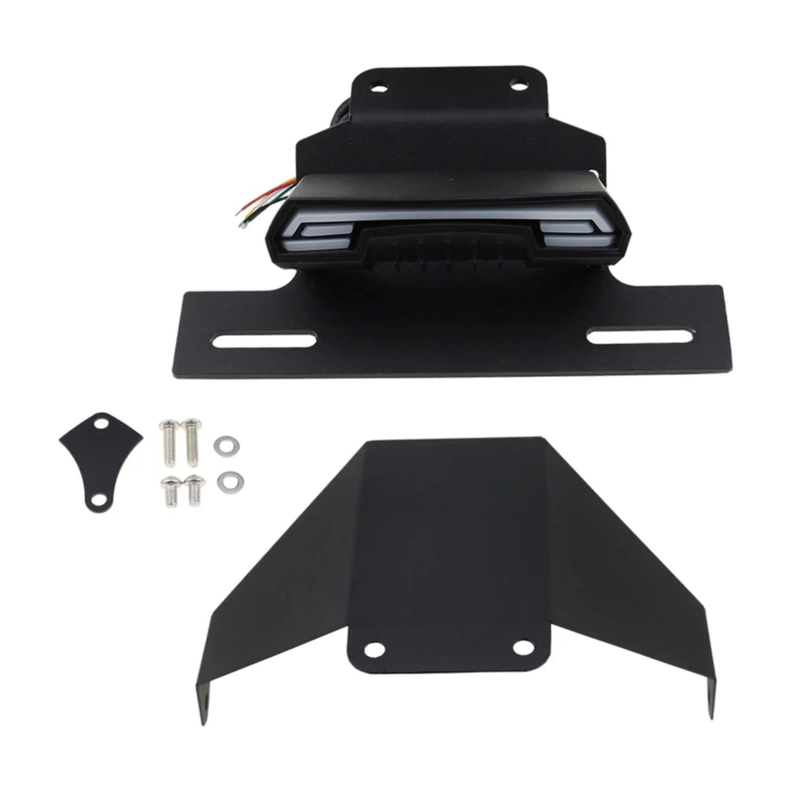 Rear License Plate Holder Bracket Set for YAMAHA XV950R 14-19 Black