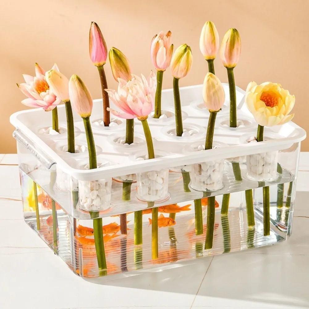 

Transparent Hydroponic Grow Fish Tank Soilless Cultivation Self-Cleaning Nursery Planting Box Healthy Environment