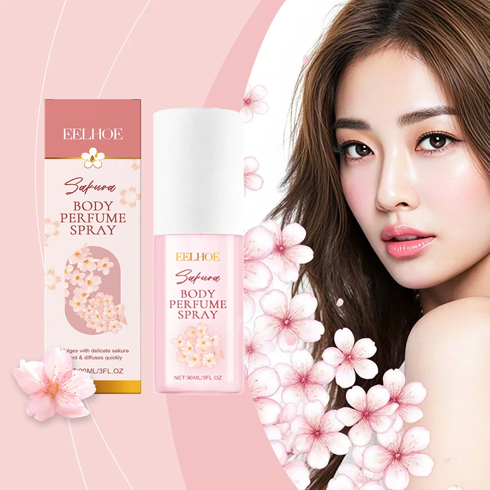 Cherry Blossom Body Fragrance Spray Stay Fresh & Elegant Highly Moisturizing Pink Fragrance Spray