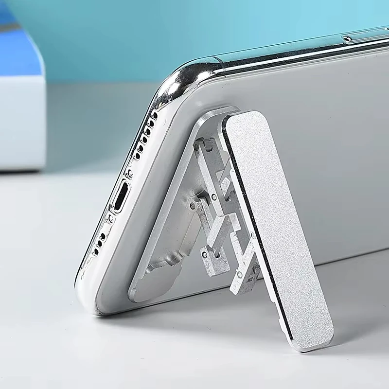 Składany Mini Metalowy Uchwyt na Telefon Stop Aluminium Składany Stojak Biurkowy Obrotowy 360 Uniwersalny Uchwyt na Telefon Komórkowy — zdjęcie produktu 4