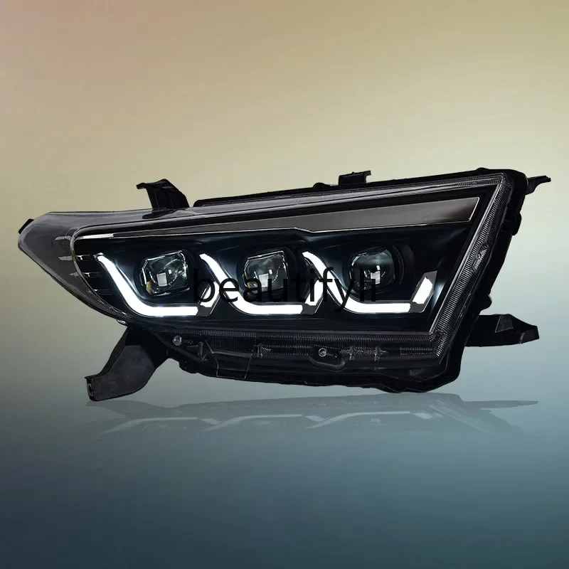 LED headlight assembly 12-14 modified daytime running light devil eye streamer turn signal