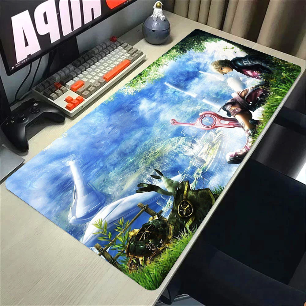 Xenoblade Chronicles Mouse Pad Natural Rubber High-end E-sports Mouse Pad Pc Super Big Keyboard Large Desk Mat With Lockedge