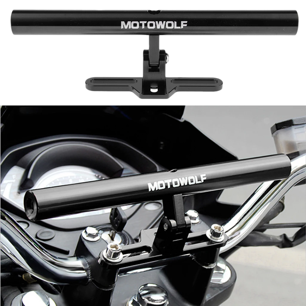 Motorcycle CNC Aluminum Extended Headlight Rearview Mirror Bracket Bar