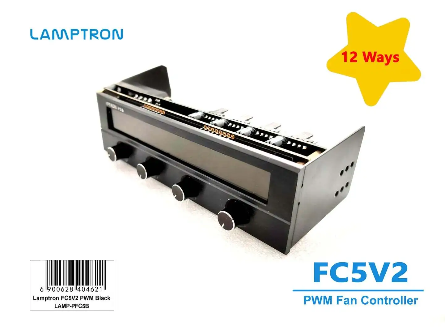 lamptron-fc5v2-controllo-ventole-pwm-a-12-vie-12-pwm-60-watt-canale-display-a-7-colori