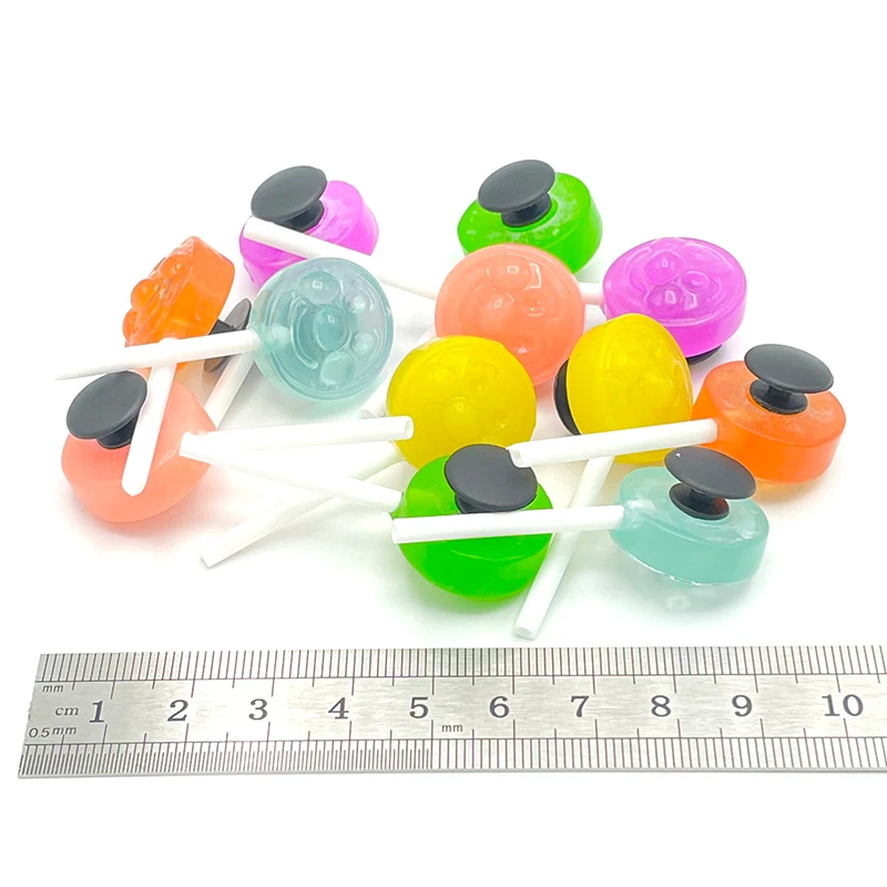 6Pcs New Designer Lollipop Candy Shoe Charms For Kid\'s Clogs Sandal Original Funny Shoe Pins DIY Slippers Decoration Accessories