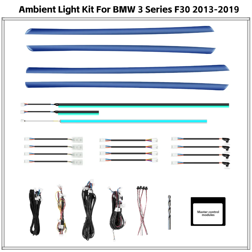 

Symphony Ambient Lighting for BMW 3 Series F30, 64 Color APP Control RGB LED Interior Light Kit 2013-2019