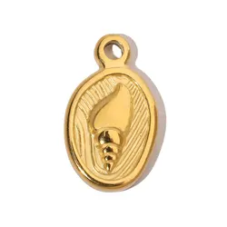 3pcs/Lot Conch Heart Mom Stainless Steel Diy Charms Women Clover Earring Necklace Making Elephant Jewelry Pendant Wholesale