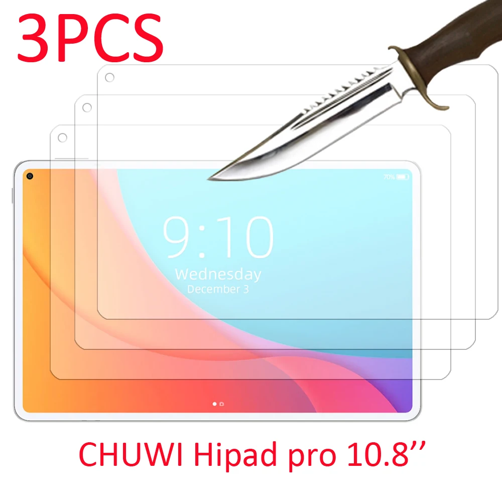 

3PCS for CHUWI Hipad pro 10.8 Tempered Glass screen protector 3 packs protective tablet film HD Antiscratch