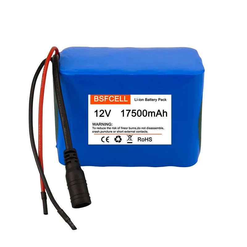 100% New 3S5P Battery 12V 17500mAh Rechargeable Li-ion Battery Pack Wire Output,Suitable for 12V Electrical Appliances