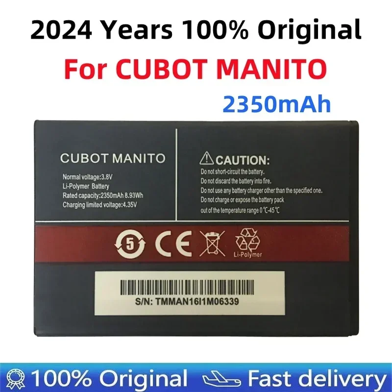 2024 Years 100% Original 3.8V 2350mAh  Replacement Battery For CUBOT MANITO Battery Batterie Bateria Batterij Fast Shipping