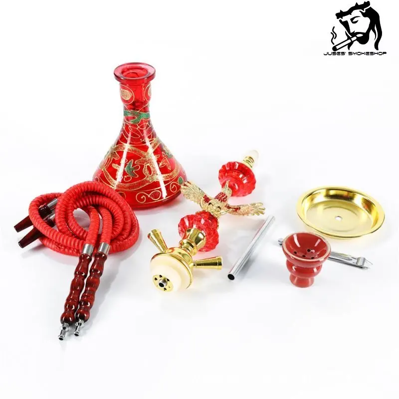 Eagle Glass Pipas Shisha Hookah Set with Cigarette Holder Tobacco Bowl Complete Chicha for Ktv Home Smoking Pipe Accessories