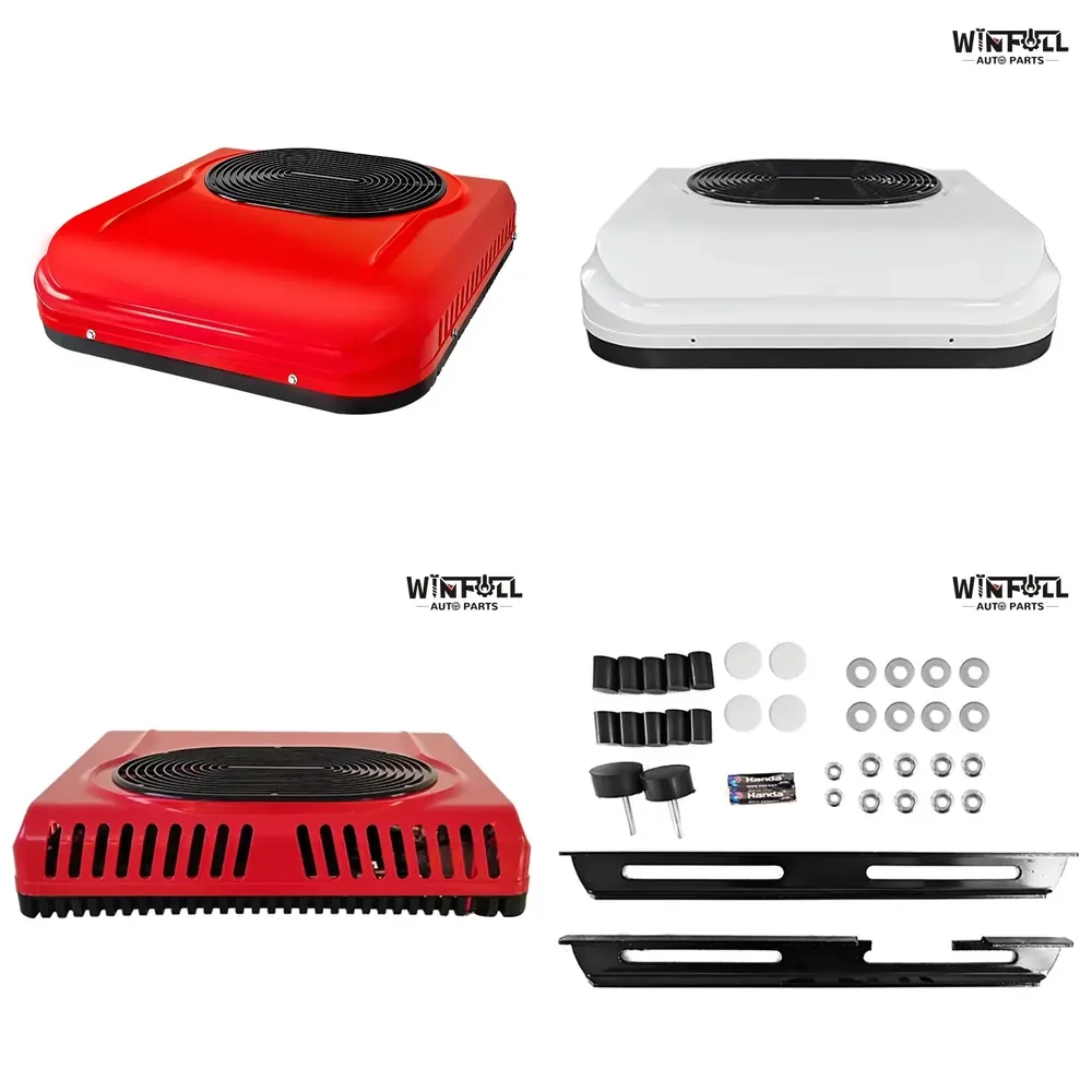 【2026 New Arrival】 WINFULL Universal Cooling Heating DC 12V Heavy RV Rooftop Electric Parking Air Conditioner 1800W