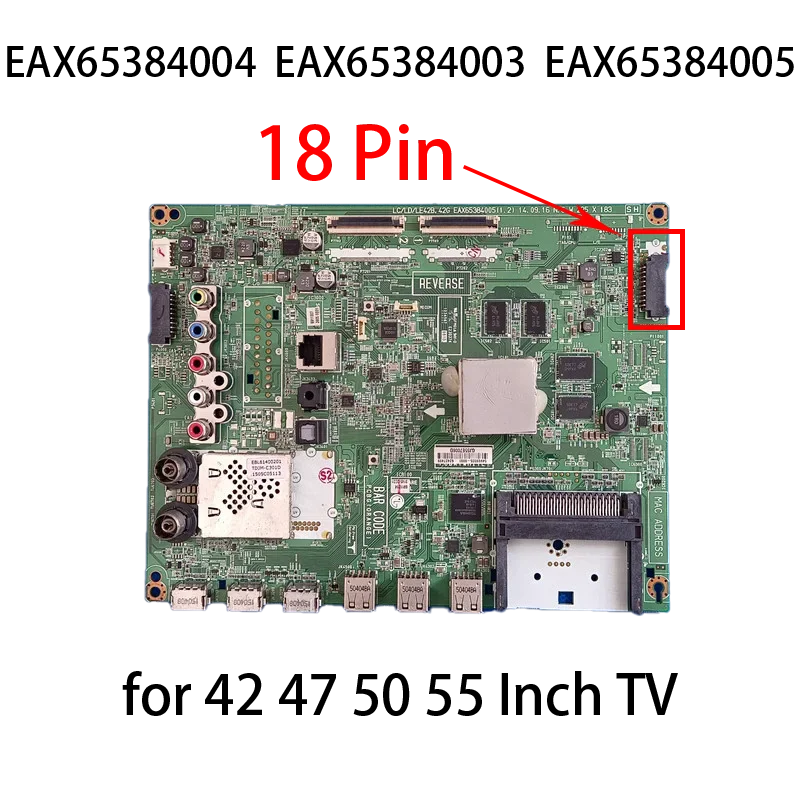 

Main Board EAX65384003 (1.2) EAX65384004 (1.5) EAX65384005 for 42LB650V 42LB658V 47LB650V 47LB656V 50LB650V 55LB670V Motherboard