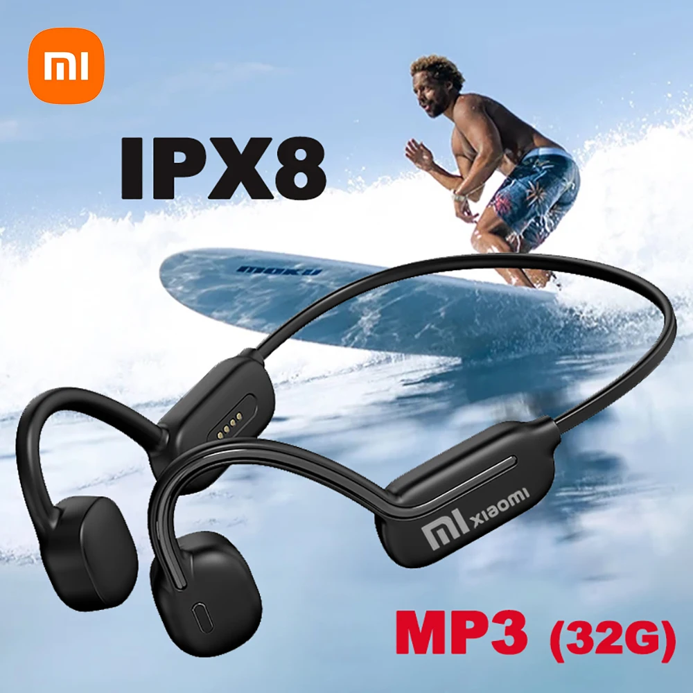 Xiaomi Bone Conduction Earphone IPX8 Wireless Open Headset Bluetooth 5.3 Swimming Bluetooth Headphones 32GB MP3 Sports Earbuds