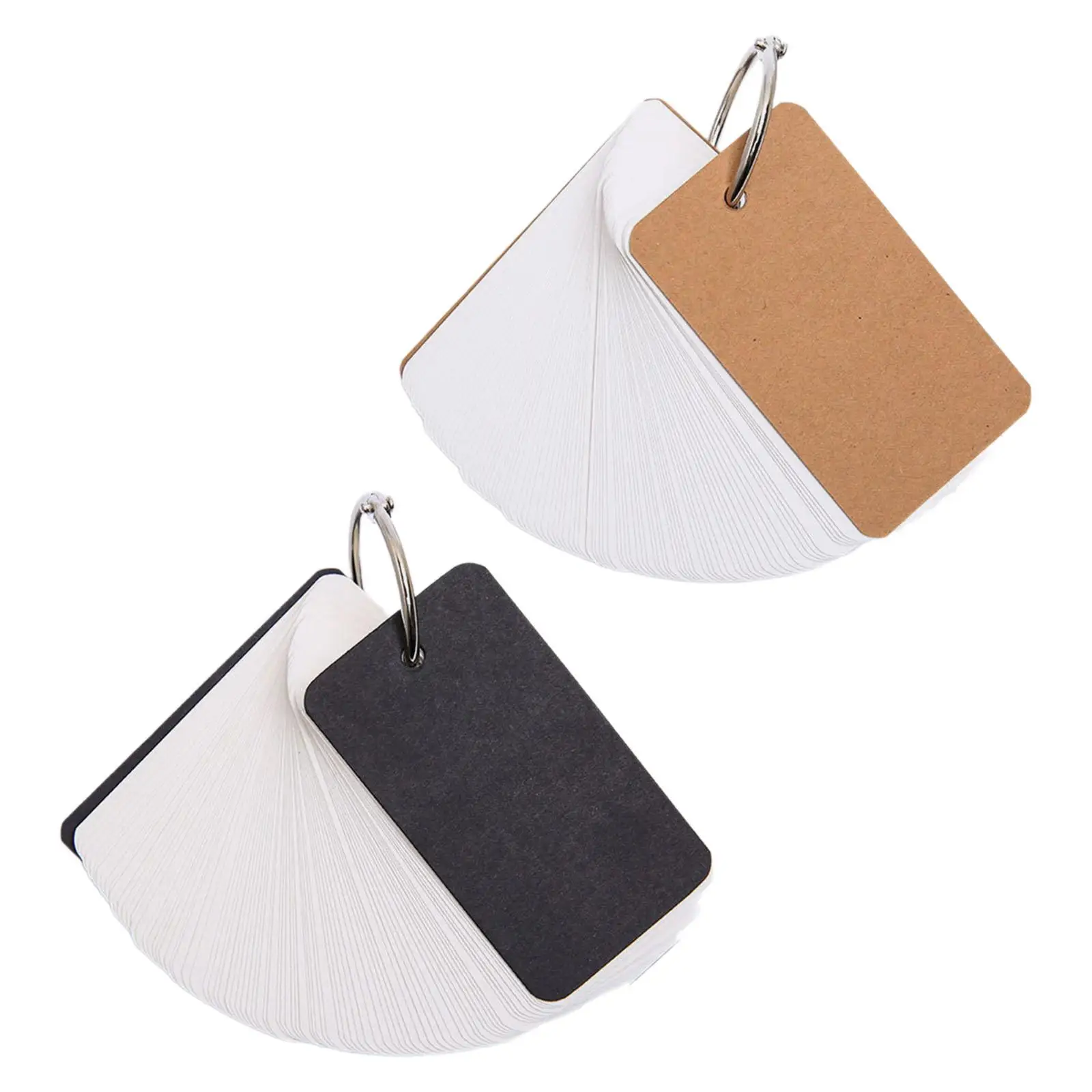 4 Pieces Index Cards with Ring 400 Sheets Message Note Cards Removable Learning Language Office Supplies Note Cards for Studying