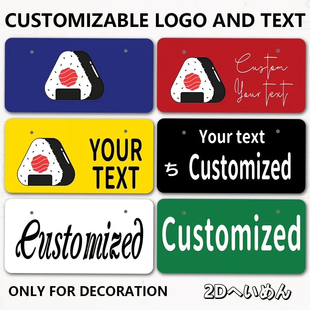 2D Flat Custom Plaque 33x16.5cm Personalized Text LOGO 10 Colors Wall Hanging Sign Bar Restaurant Office Club Home Holiday Gift
