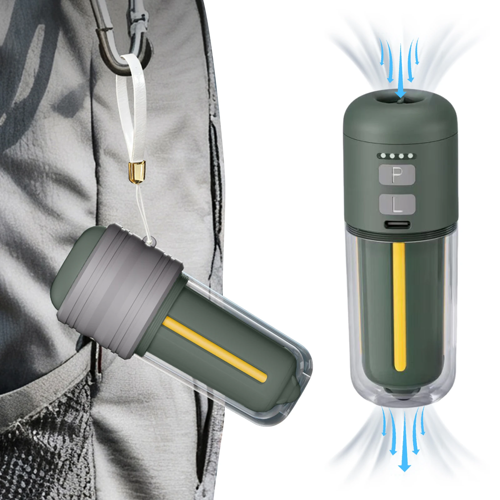 430L/min Ultra Fast Air Mattress Pump Type-C Mini Outdoor Air Pump 4.5kPa for Air Mattress Pool Floats Vacuum Storage Bags