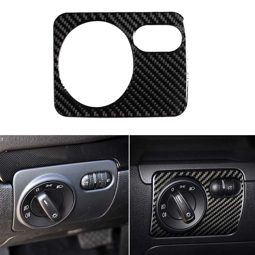 

Carbon Fiber Front Headlight Switch Cover Sticker For VW Golf 6 MK6 GTI R 08-12 LHD